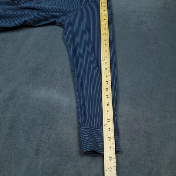 American Eagle Shirt Mens Large Pinstripe Button Up Premium Vintage Fit - Picture 11 of 12